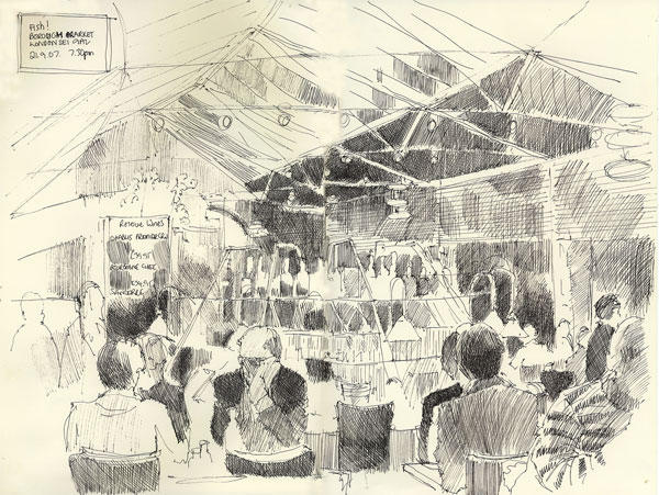 Fish! Supper (pen and ink)