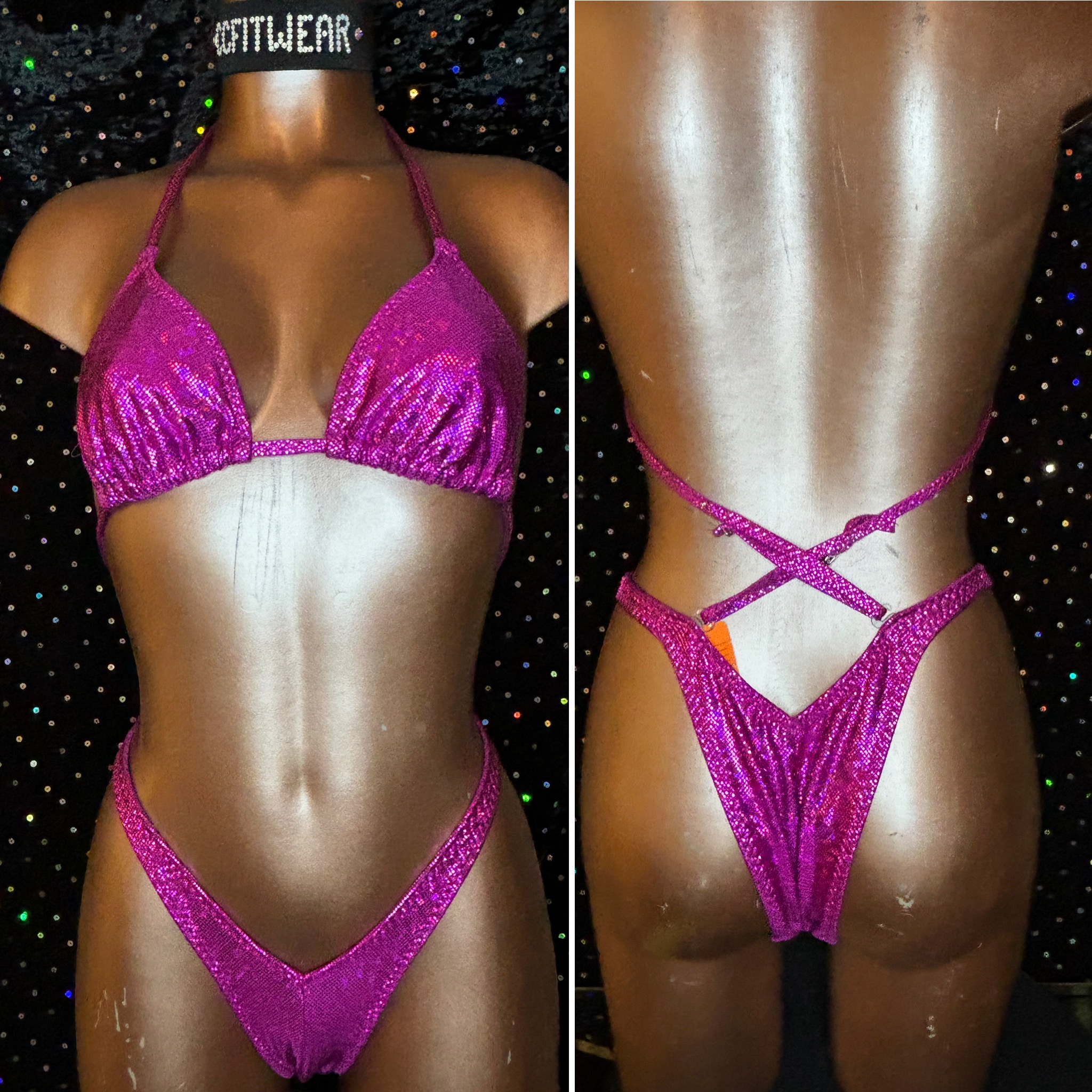 P5010
$85
B full cut top
small front
xsmall back
Fuchsia shattered hologram