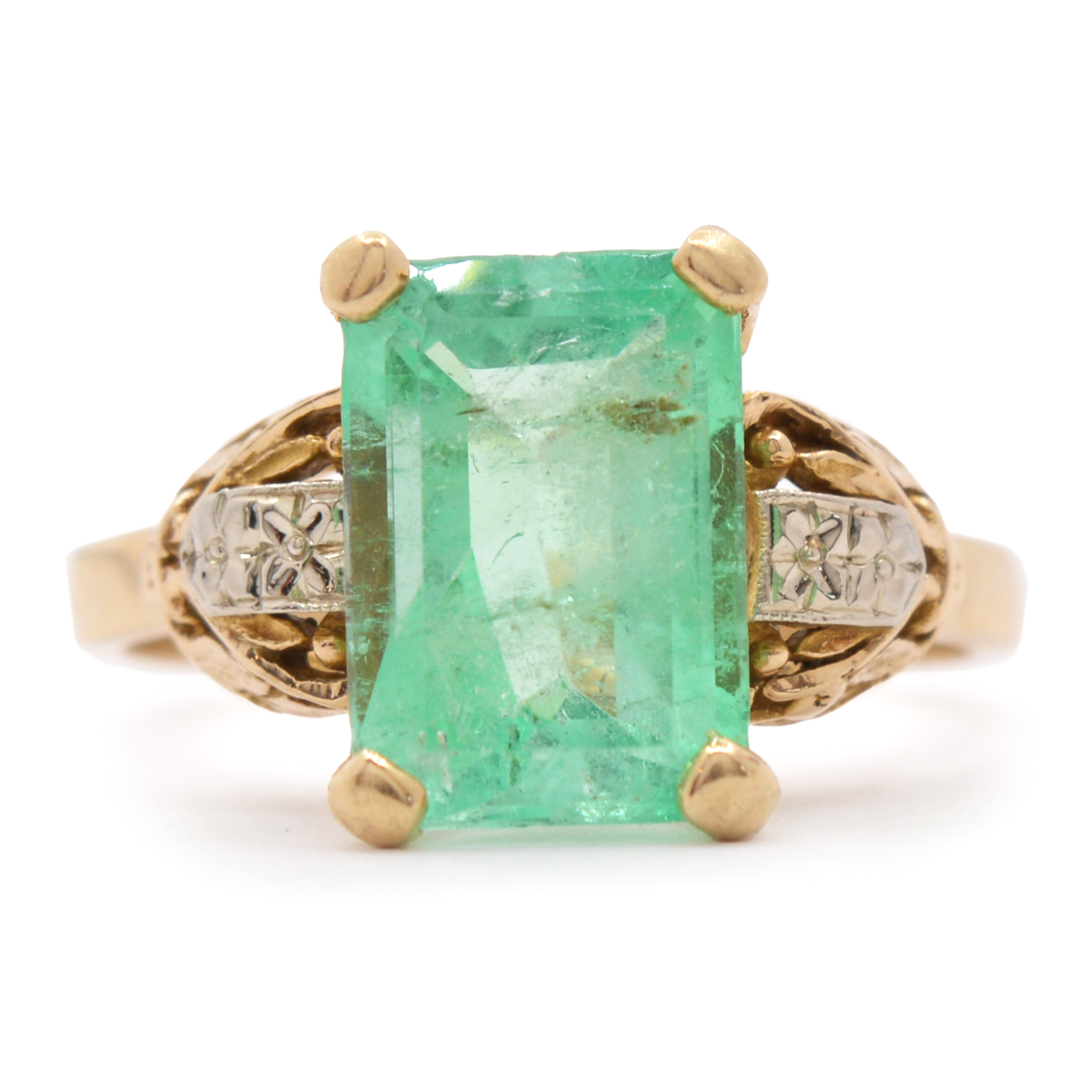 14K YELLOW GOLD NATURAL EMERALD 3.67CT $2,250
