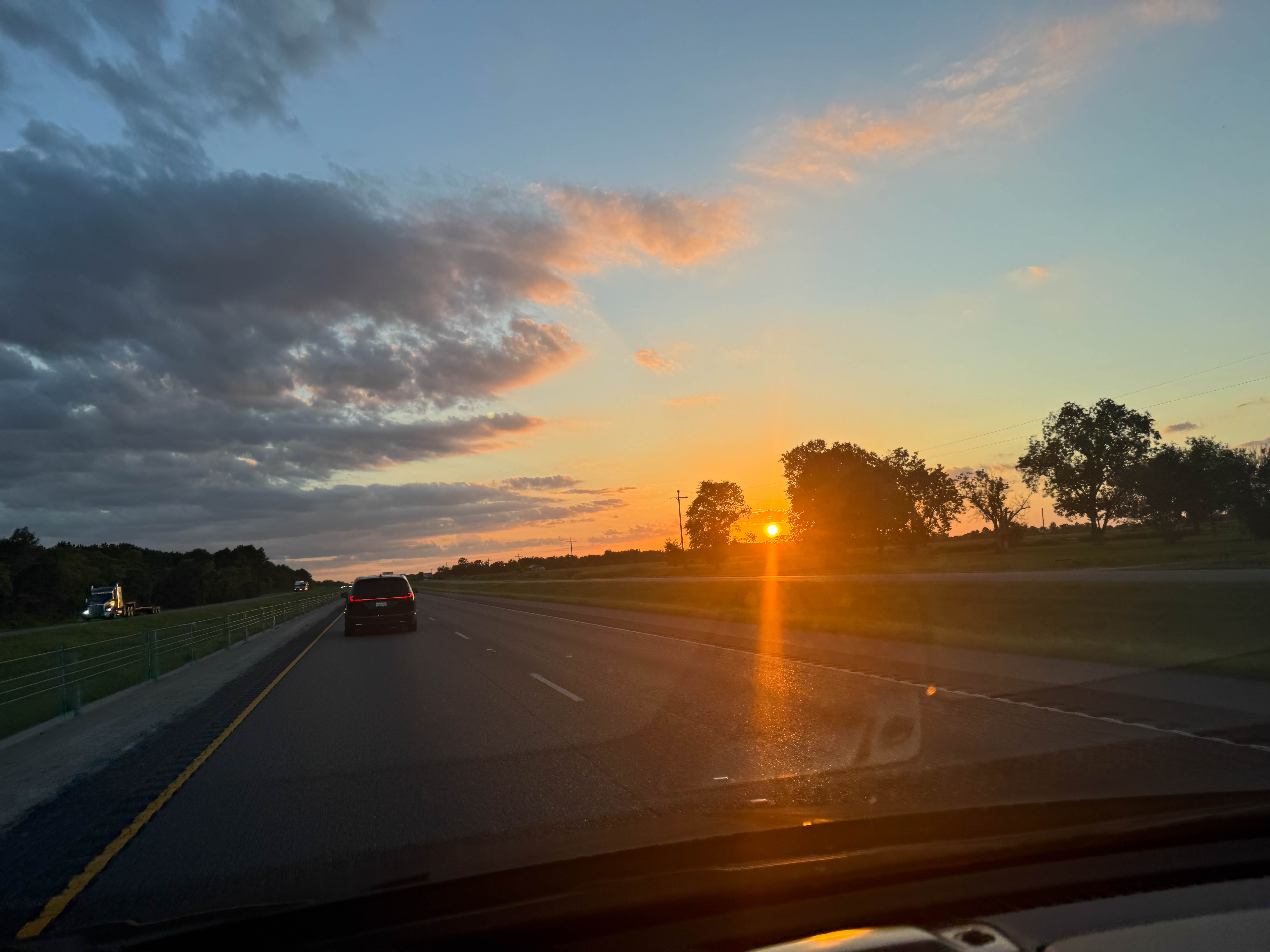 The sun was shining over Houston
