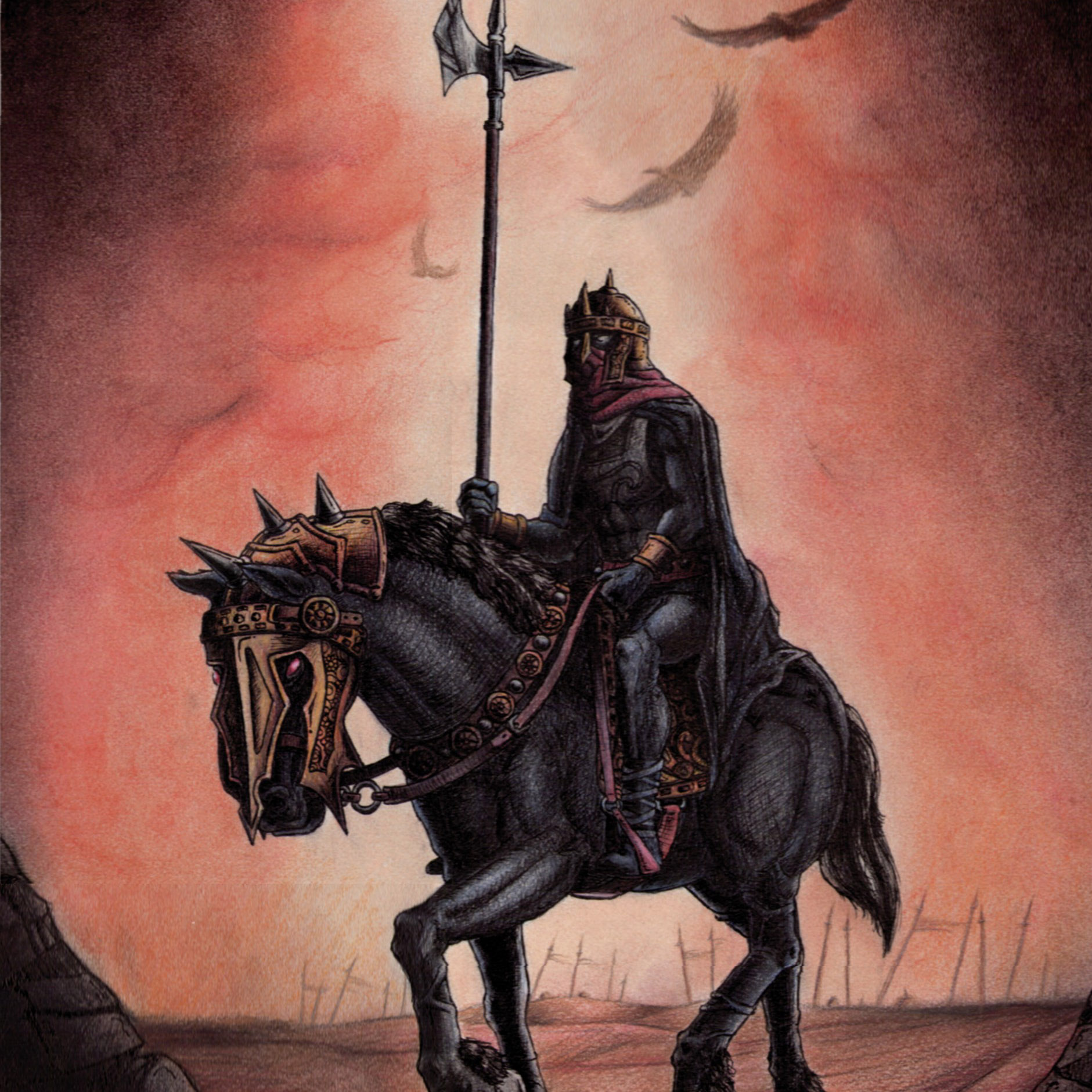Solitario I. Ilustración digital, 2001