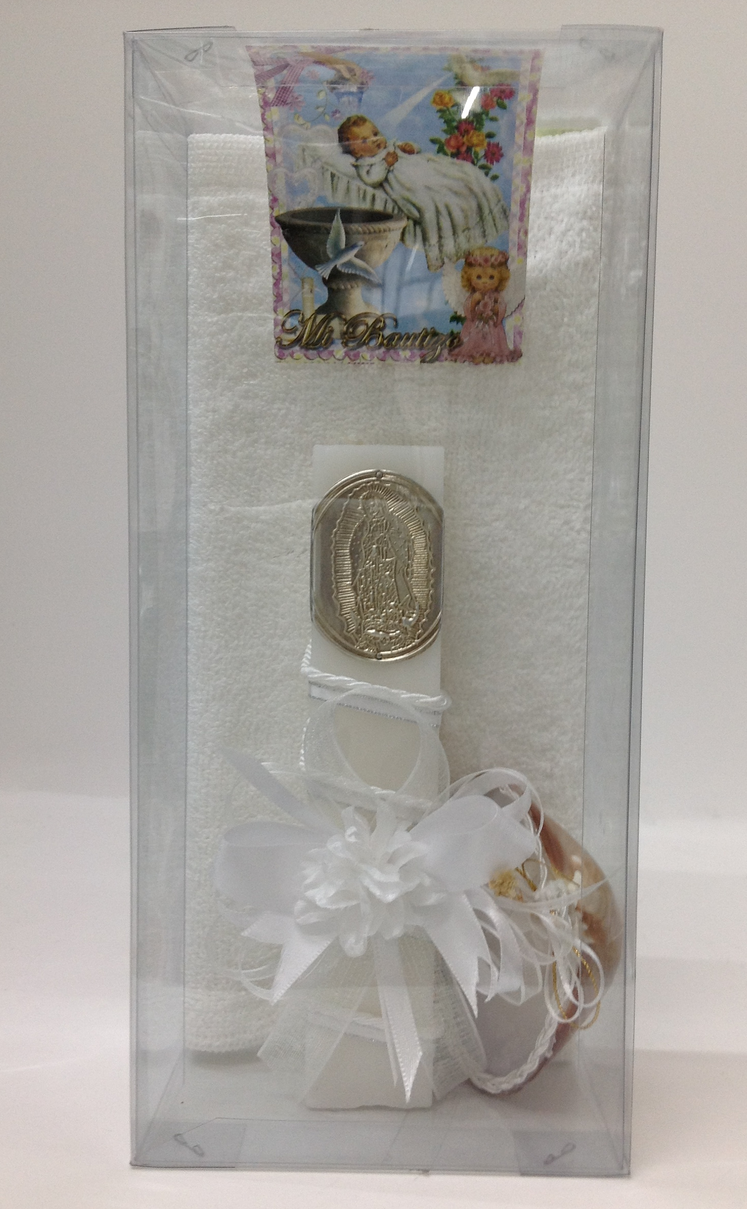 CERA PARA BAUTIZO CON CONCHA