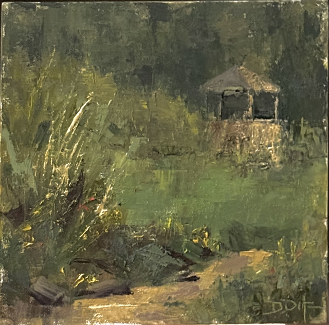 Diaz Sanctuary, 8" x 8" Oil