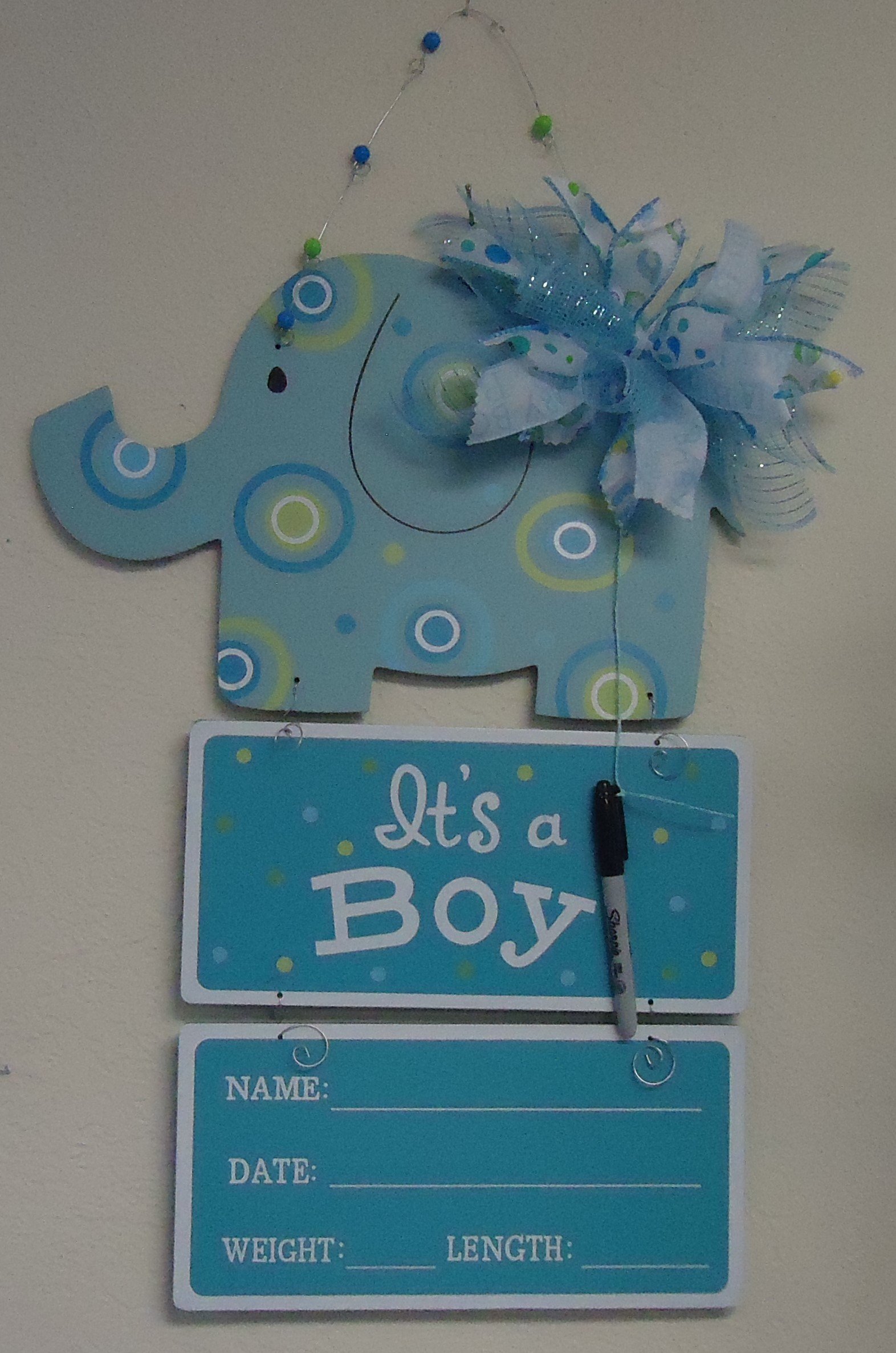 (SORRY OUT OF STOCK!!)
(13)  "Baby Boy"  Keepsake
Door Hanger
$35.00