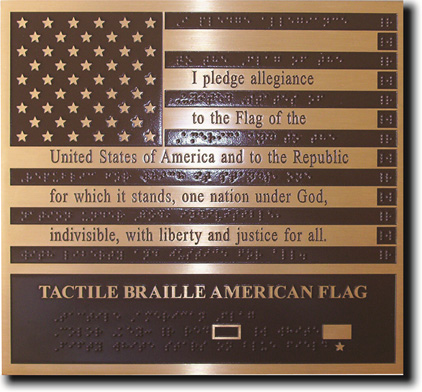 Tactile braille american flag||||