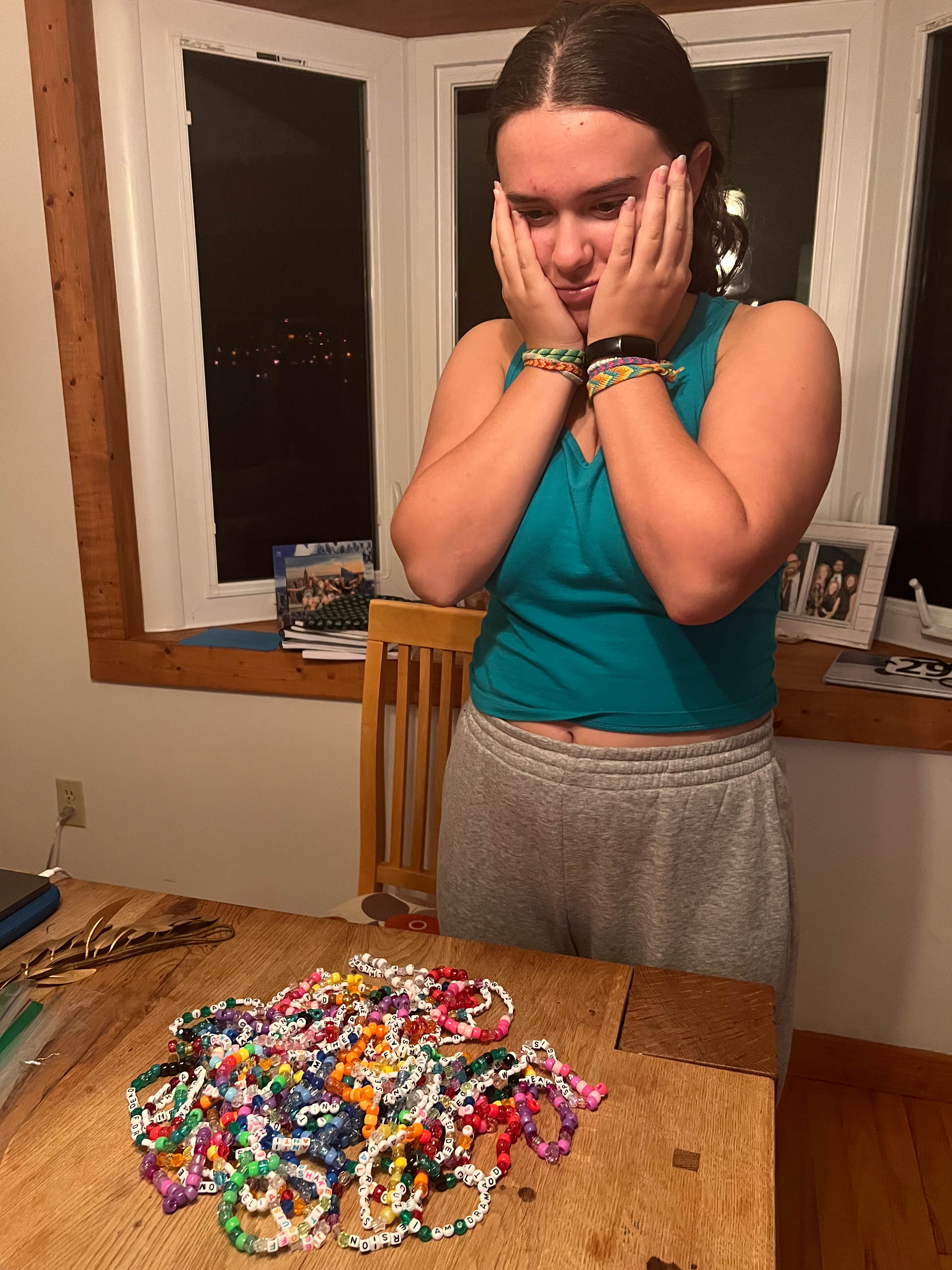 Hmmm...did I make enough friendship bracelets?