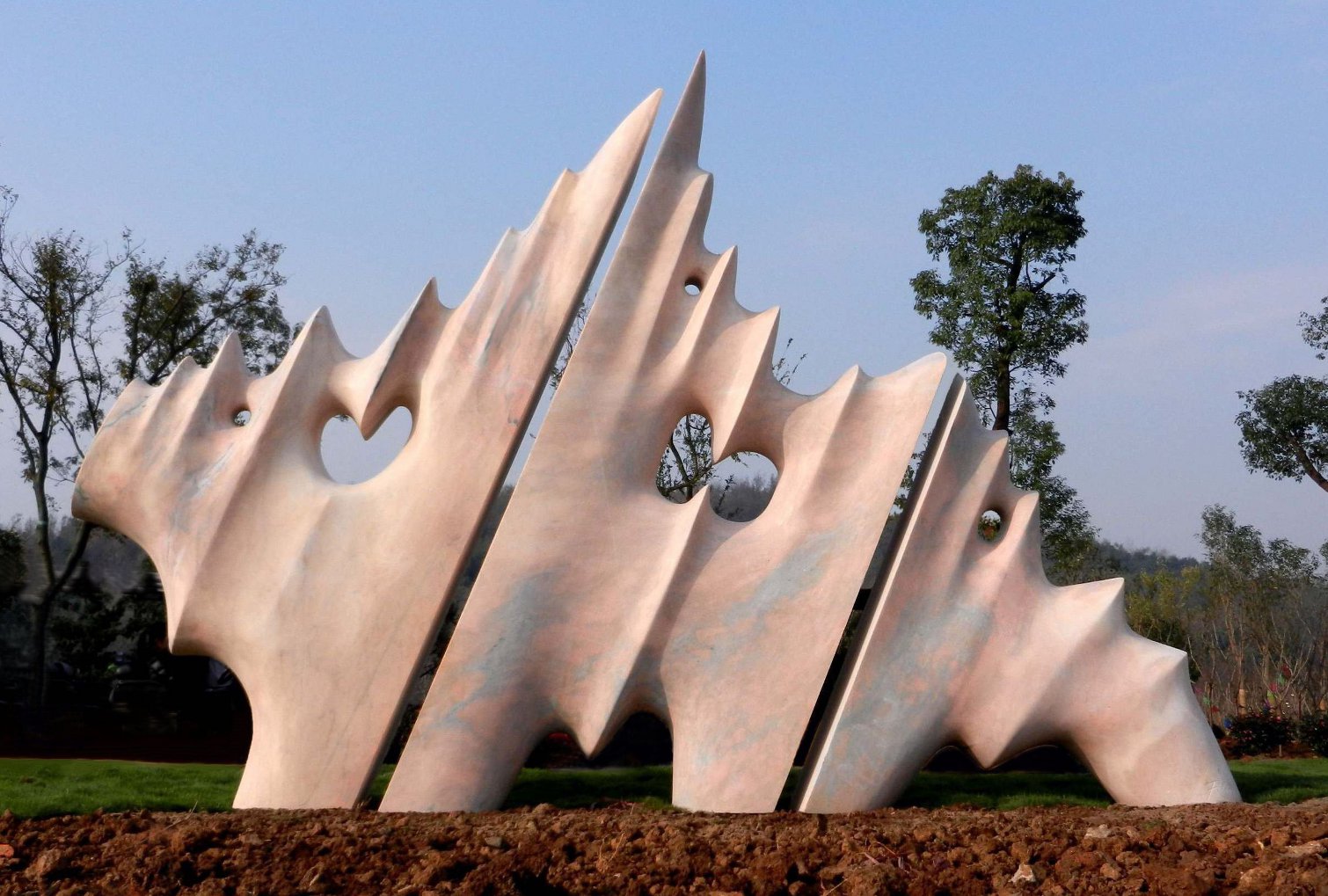 Run like of the wind, pink marble, Wuhu - Sculpture Park, China