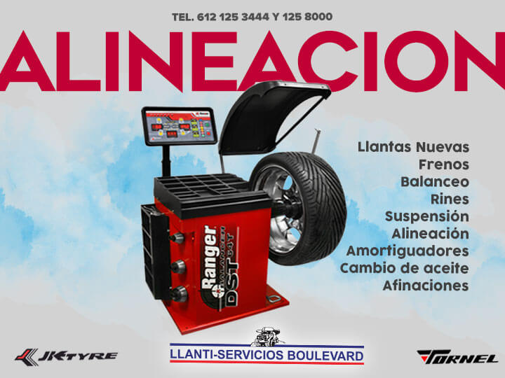 Llanti Servicios Boulevard S.A. de C.V. - Alineación