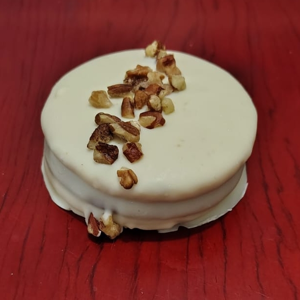 maicena con chocolate blanco y nuez