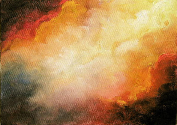 Cosmic Light - 5"x 7" Oil on Stretched Canvas Sold