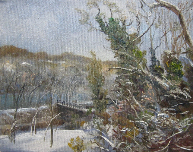 Kushnir, After the Snow, Lock 5, 8x10 Oil