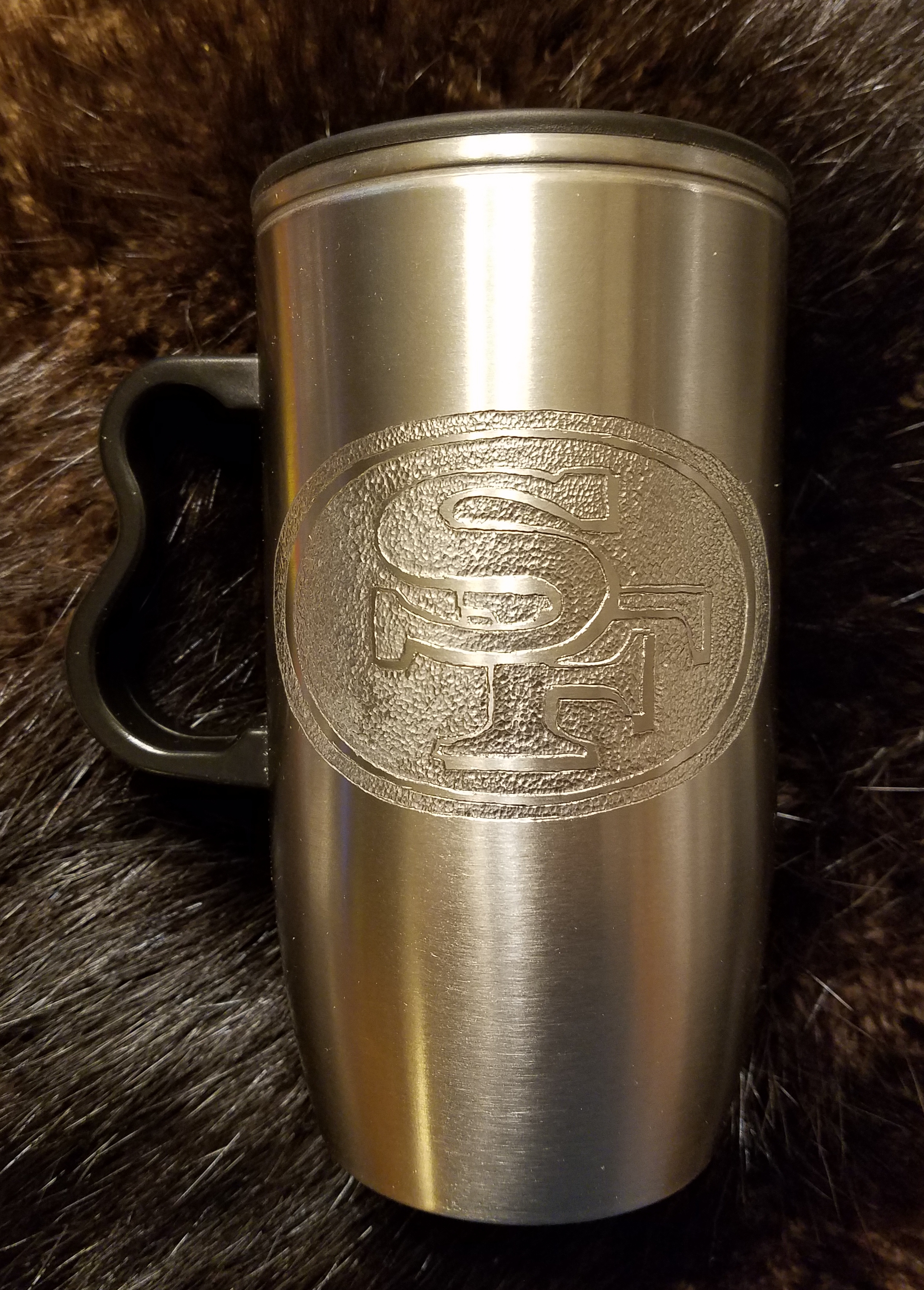 SF 49er stainless steel coffee mug...  $80.00   Sold