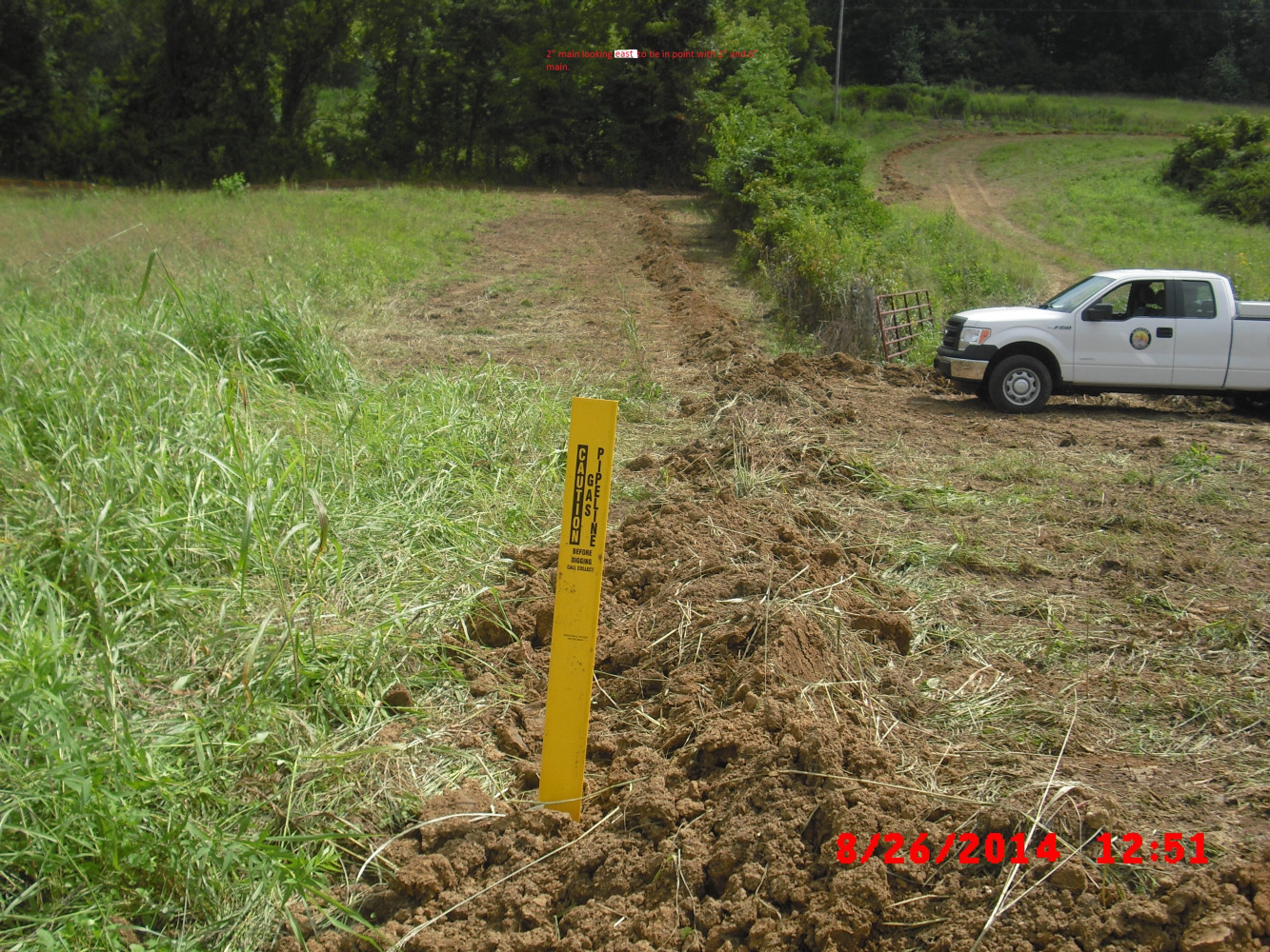 Tie In Point 2 Inch and 6 Inch Main