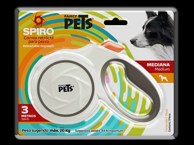 FL8383 CORREA RRETRACTIL SPIRO 
MD BLANCA 3 MTS