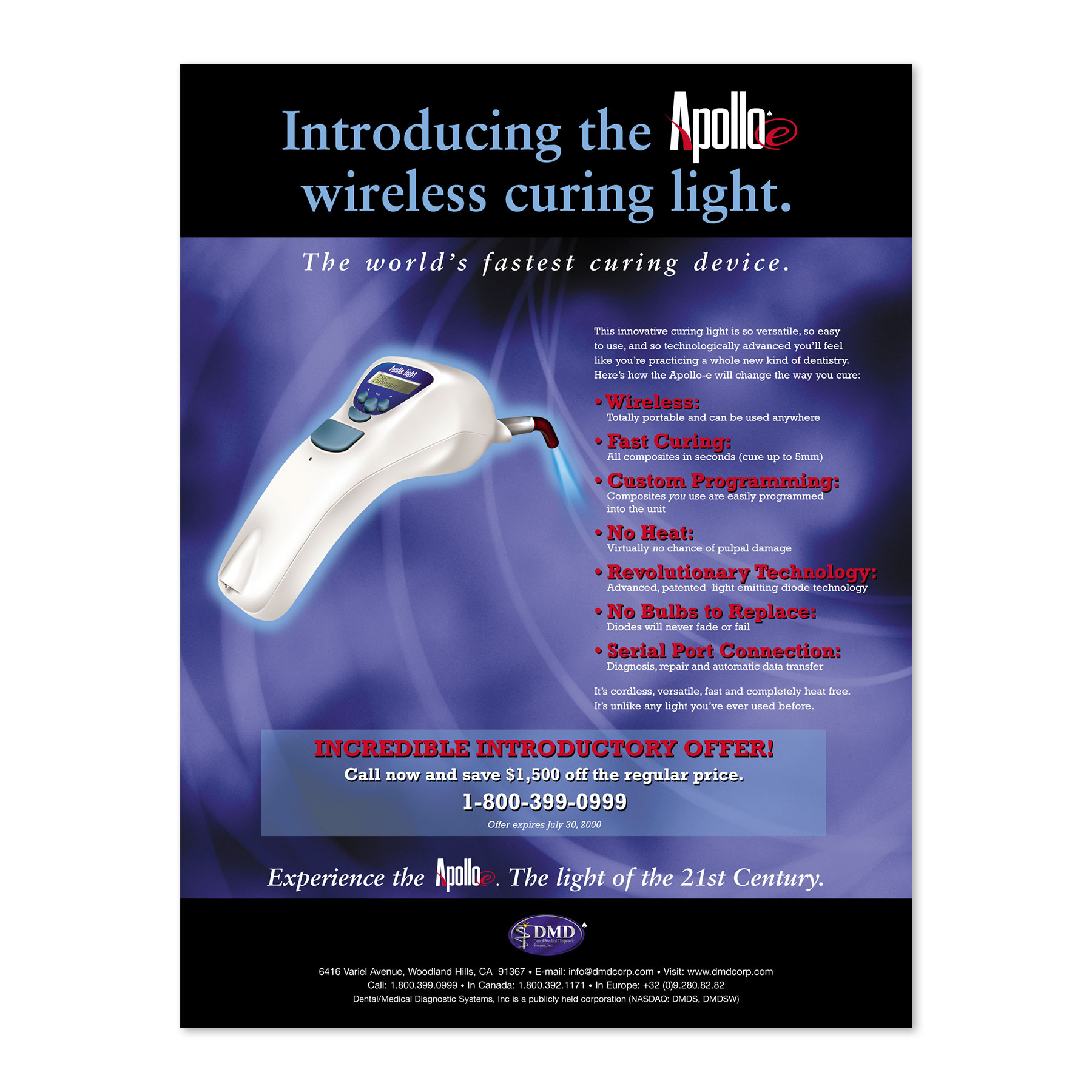 DMD Apollo Dental Products Report Magazine Ad