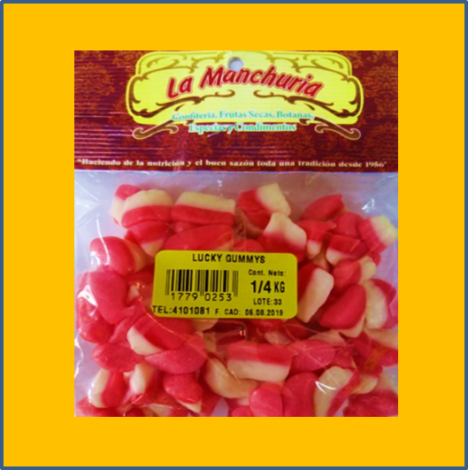 LUCKY GUMMYS DIENTITOS
1/4 Y 70 GRS