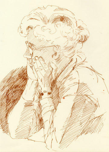 "P" watching Paul painting