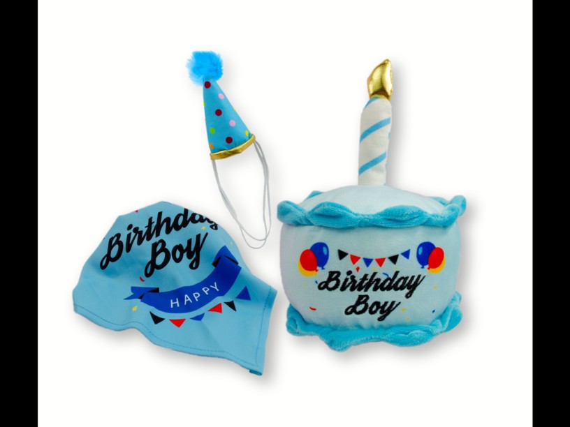 SP-3491 FLUFFY CHUM 
PELUCHES SET HAPPY BIRTH AZUL