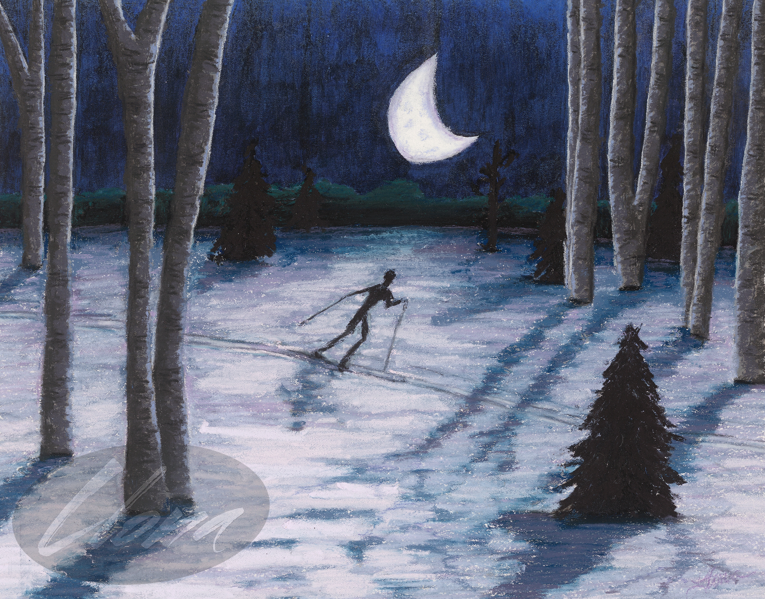 Moonlight Ski
Original size 11" x 14"