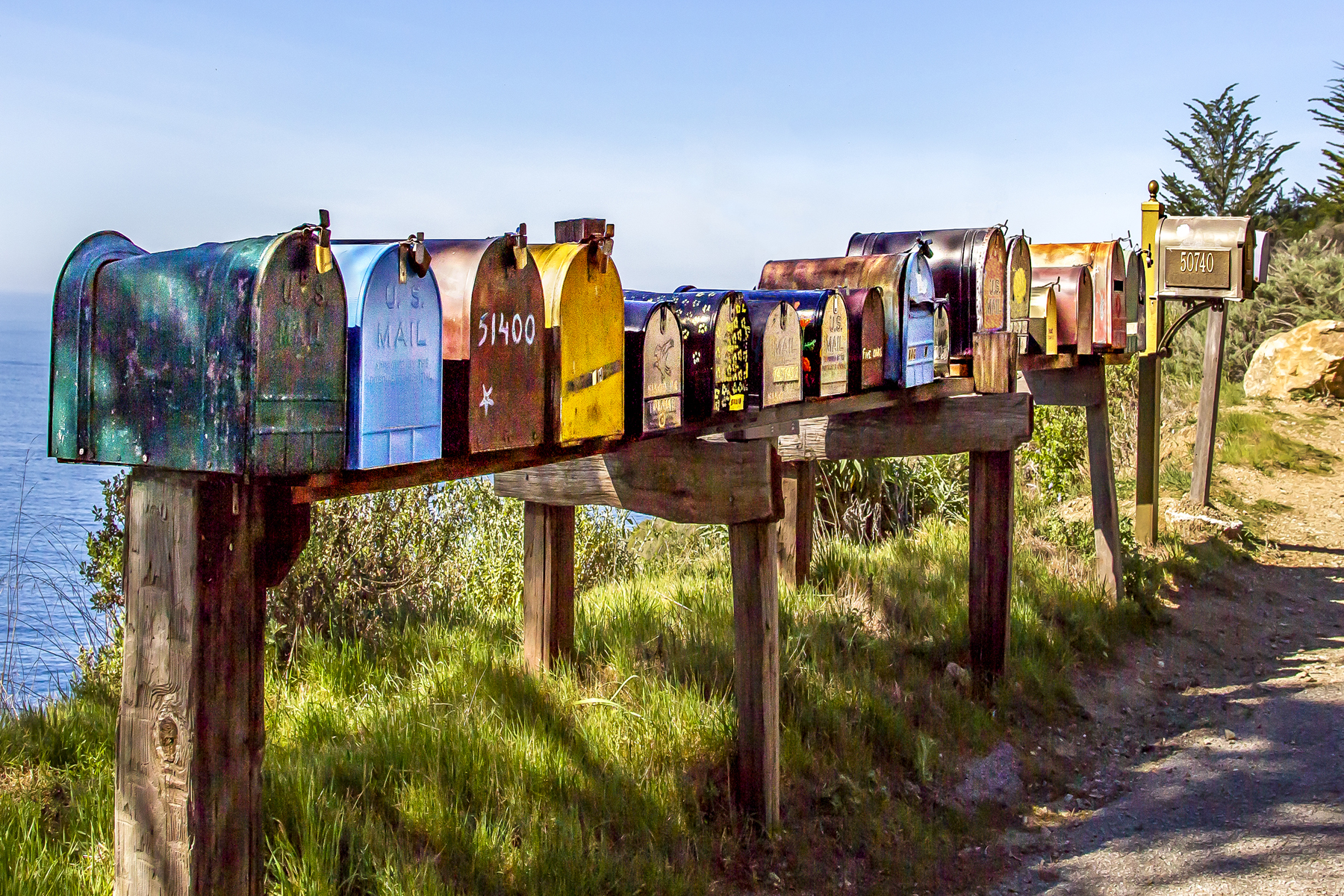 YOU'VE GOT MAIL - We were just driving along somewhere in California when we came across this bank of mail boxes. I thought they were worth a shot or two. Actually, I think I took five, but this was the one I liked most.