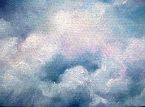 Clouds - 8"x10" Oil on Stretched Canvas