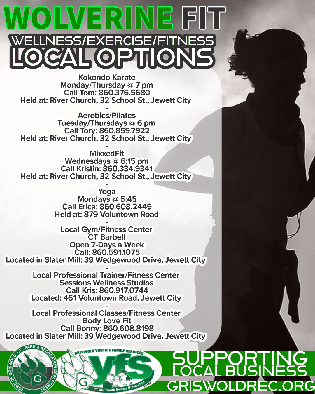 Youth, Teen & Adult Recreation Programs Griswold, CT 06351