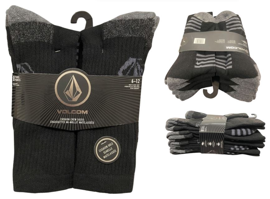 VO37178MM-BK
8PK VOLCOM MEN CREW SOCKS 6-12
UPC 190131234976
30 CS/PK
