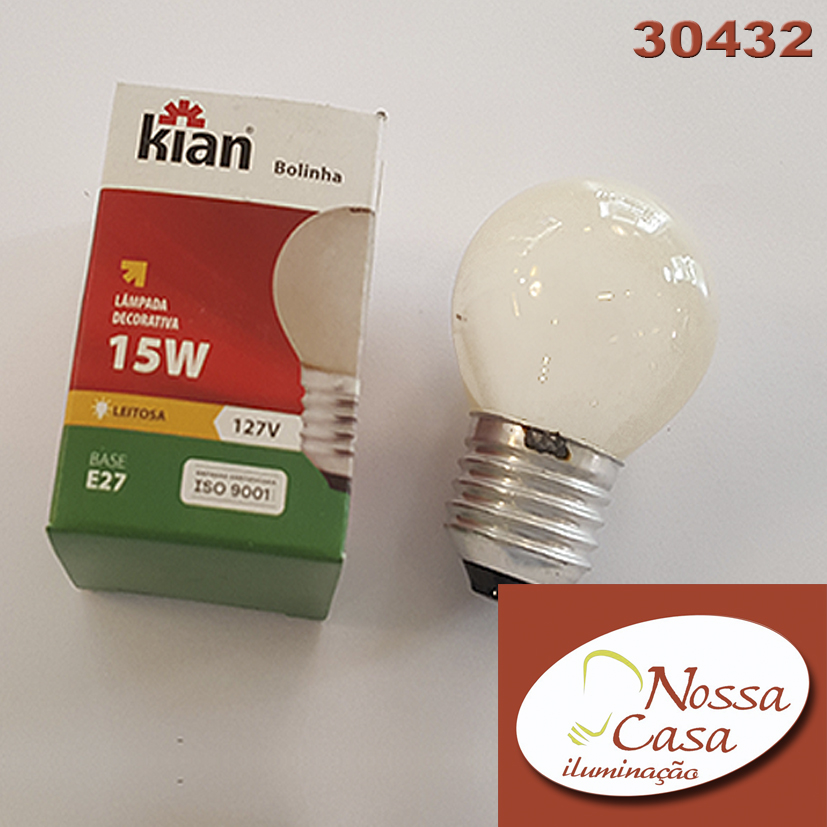 Bolinha 127v 15w leitosa