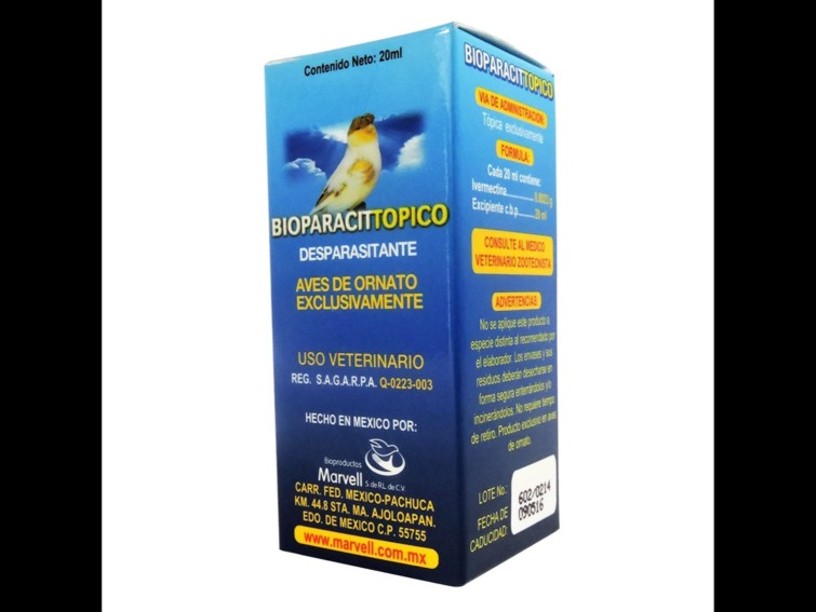 MARV602 BIOPARACIT TOPICO 
(DESPARASITANTE) 20 ML