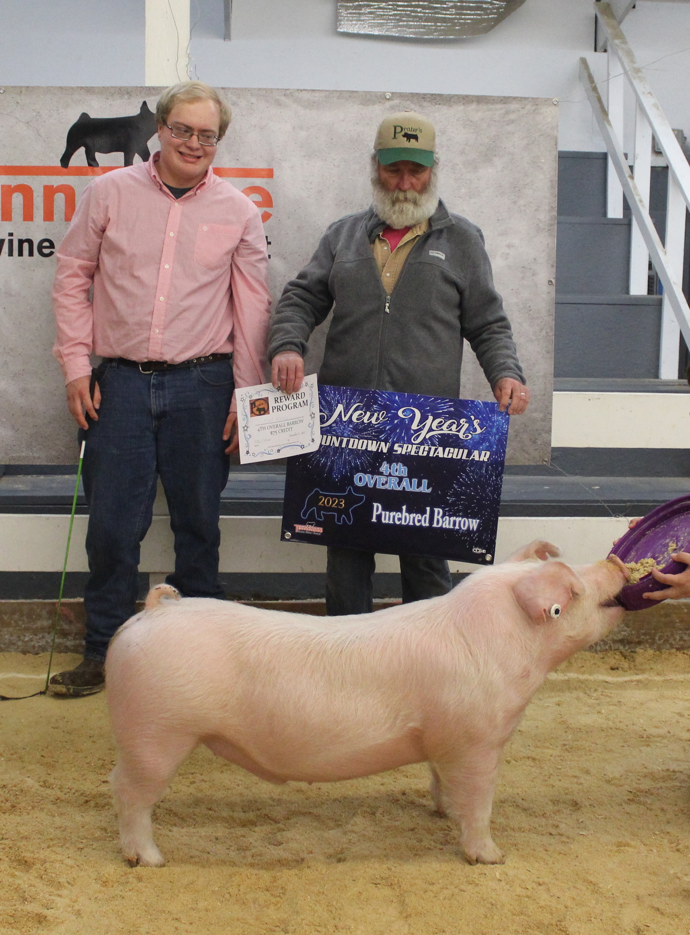 Carl Parris
2022 New Year's Countdown Spectacular
Day 1 - Champion Chester White Barrow
Champion TN Bred 
Chester White Barrow
Day 2 - Champion Chester White Barrow 
4th Overall Purebred Barrow