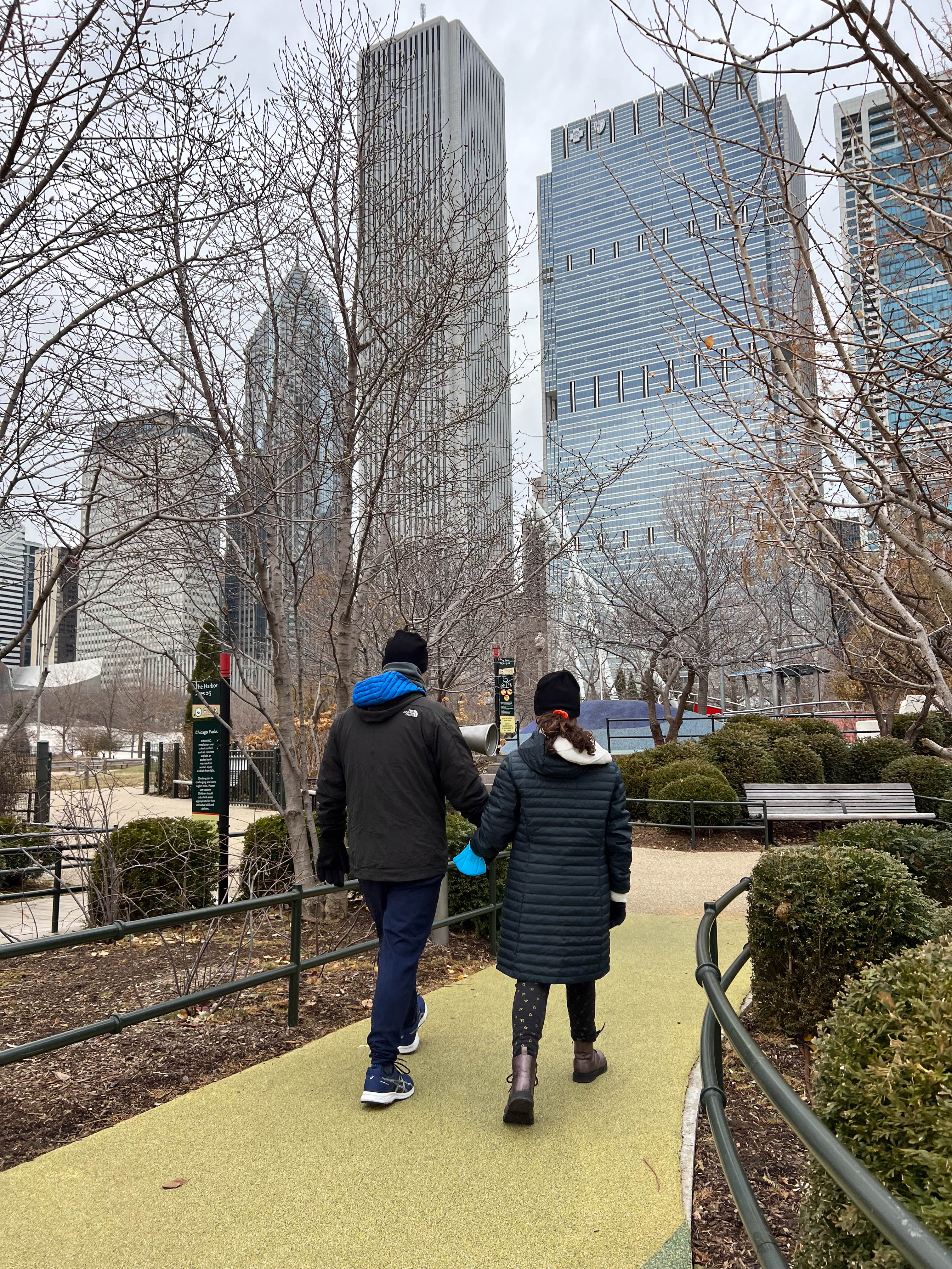 We arrived in Chicago and were very cold