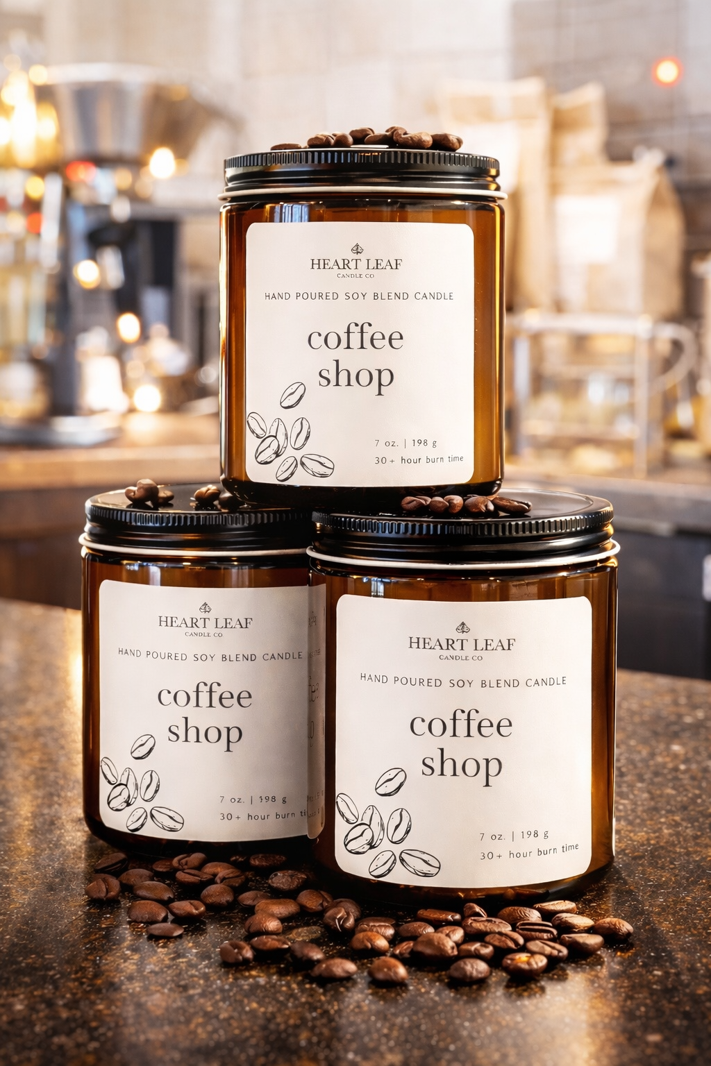 Scented Candle and Wine Bottle