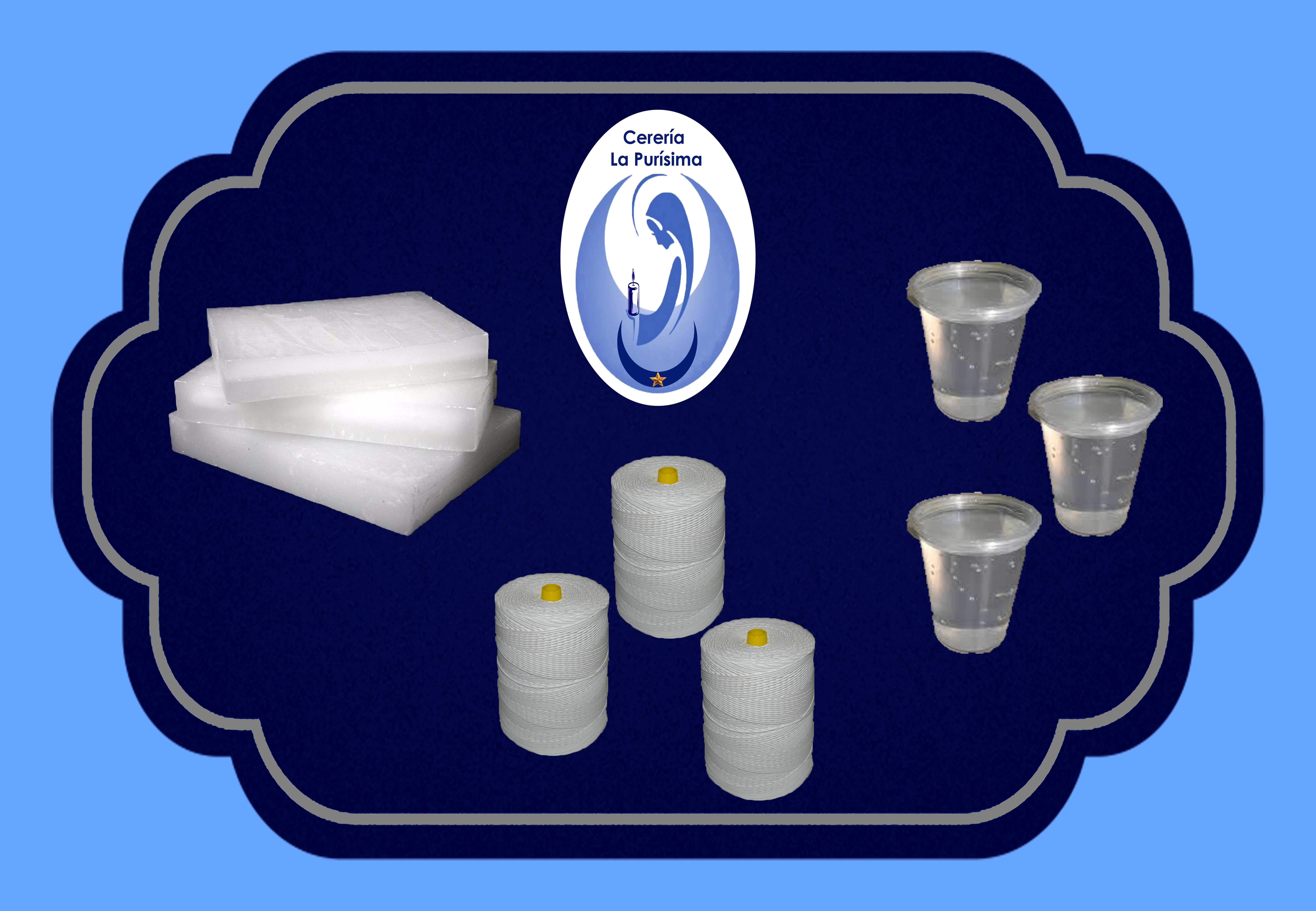 Parafina en marqueta, Parafina en gel, Pabilo