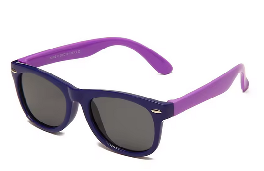 Klassische farbige Kinder-Sonnenbrille aus Silikon mit UV400-Filter für Mädchen und Jungen