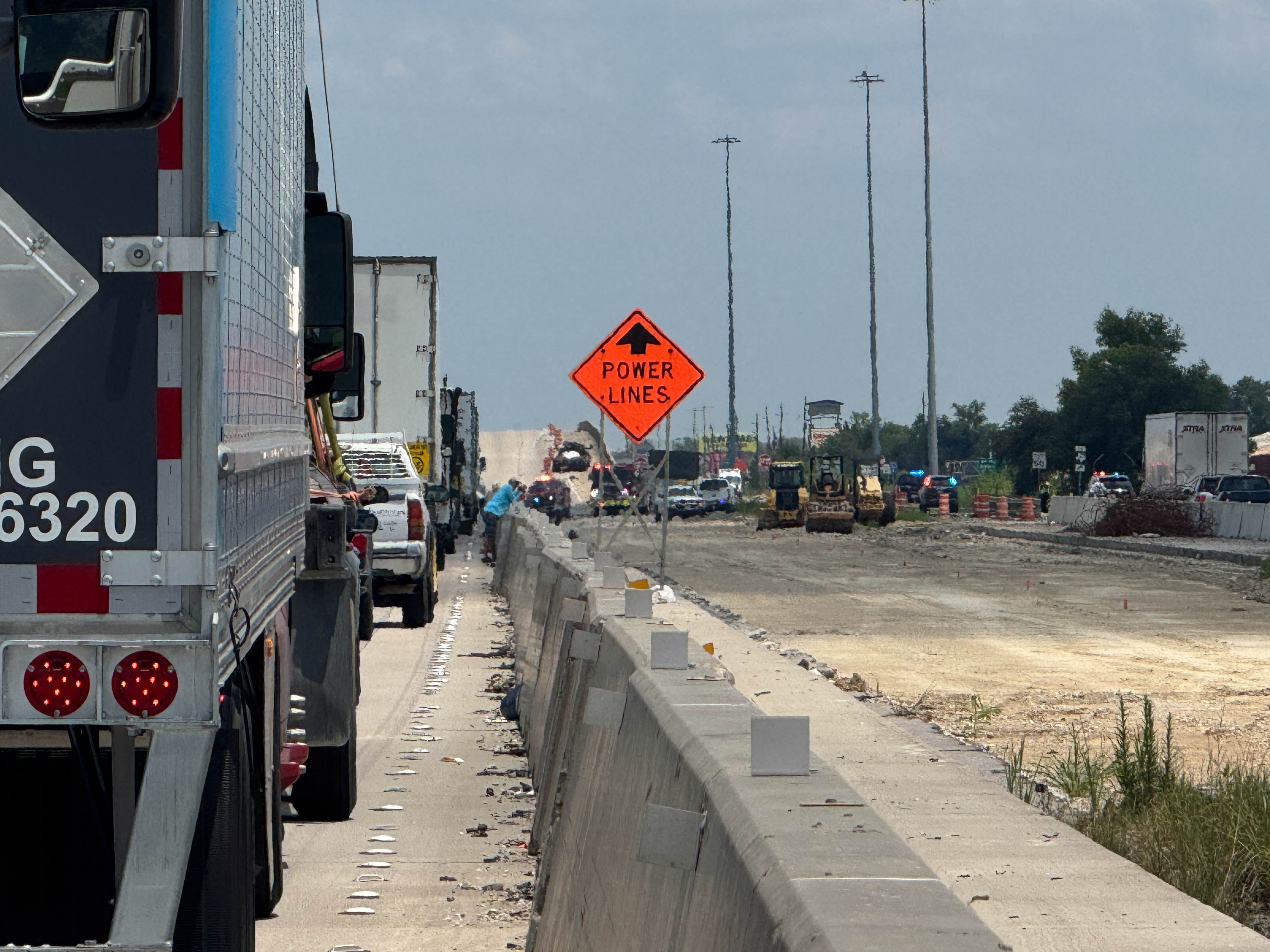 About 45 minutes outside of Houston, we got stuck behind a major accident for over an hour.
