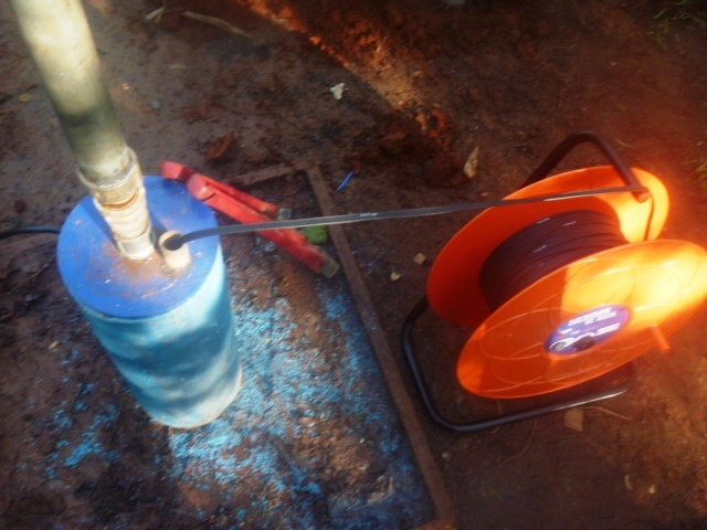 Medição do nível da água.