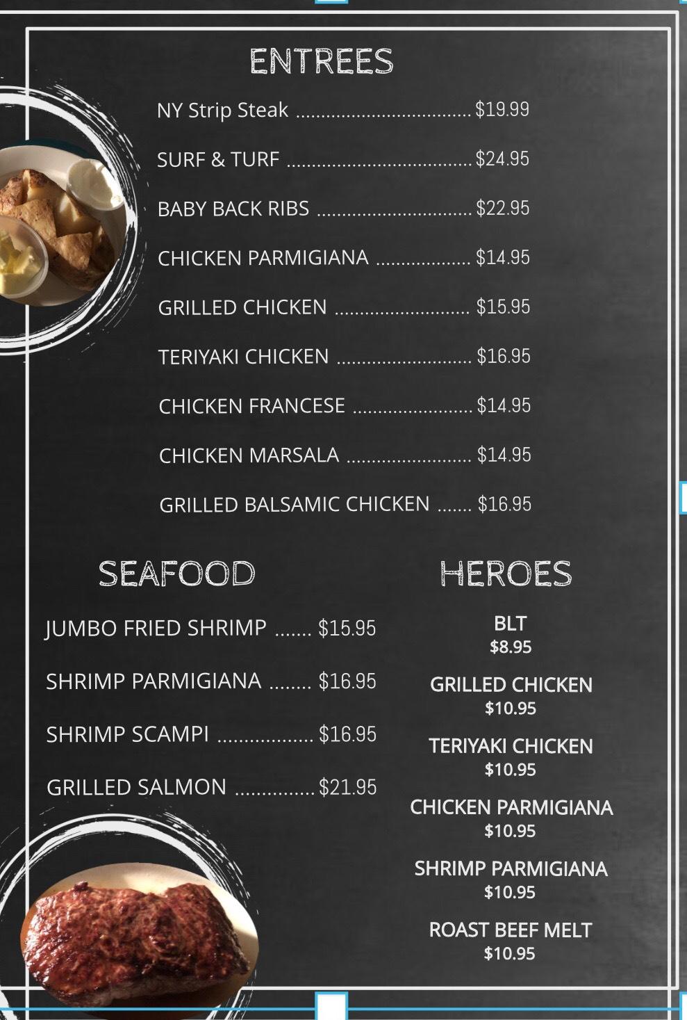 Sunset Grill Long Island New York Bar Menu