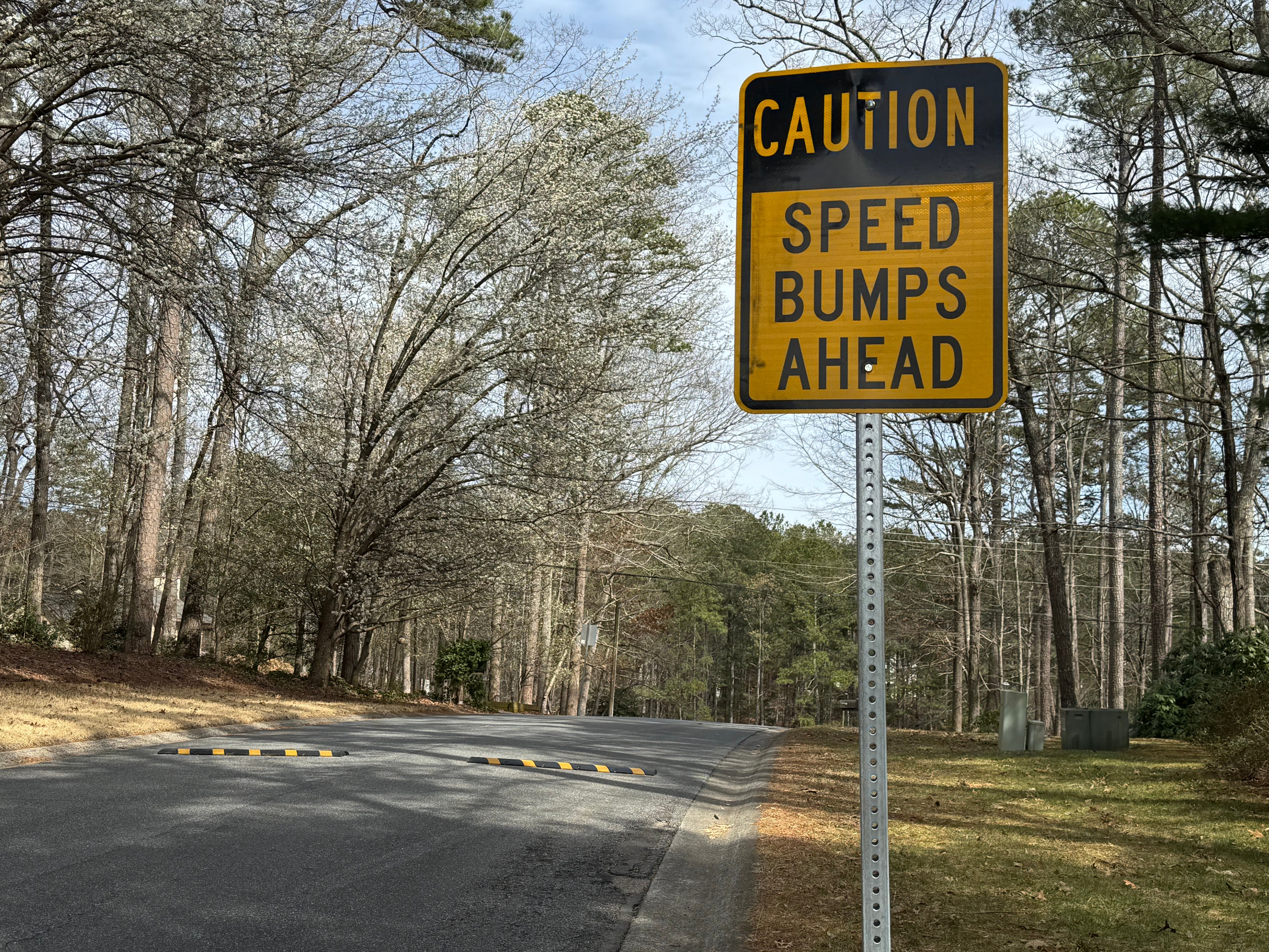 Temporary speed bump are being installed in the Laurel Lake community after ongoing concern from residents over excessive speed.  The City of Nelson is providing the material, signs and installation for this project at no cost to the LLPOA