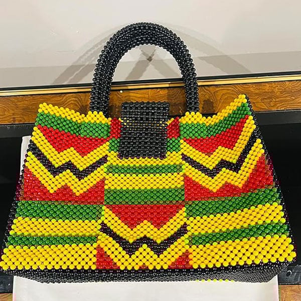 Handbag with an African design
