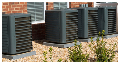 A/C Units Connected to Apartment Building
