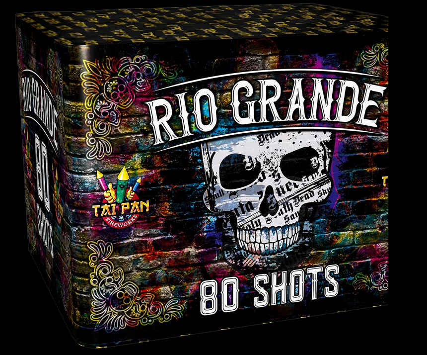 RIO GRANDE - This 80 shot cake combines pace, spectacle and gusto for the perfect display in a box to dazzle and amaze your family and friends. £60.
