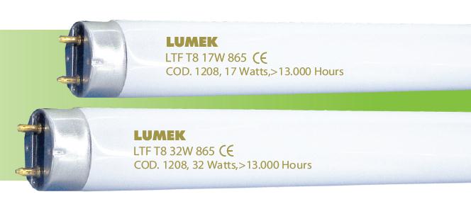 FO 17W 120V T8 Cod -10350 / 
FO/32W 120V Cod-10360 / 6.500K 
DL Lumek 