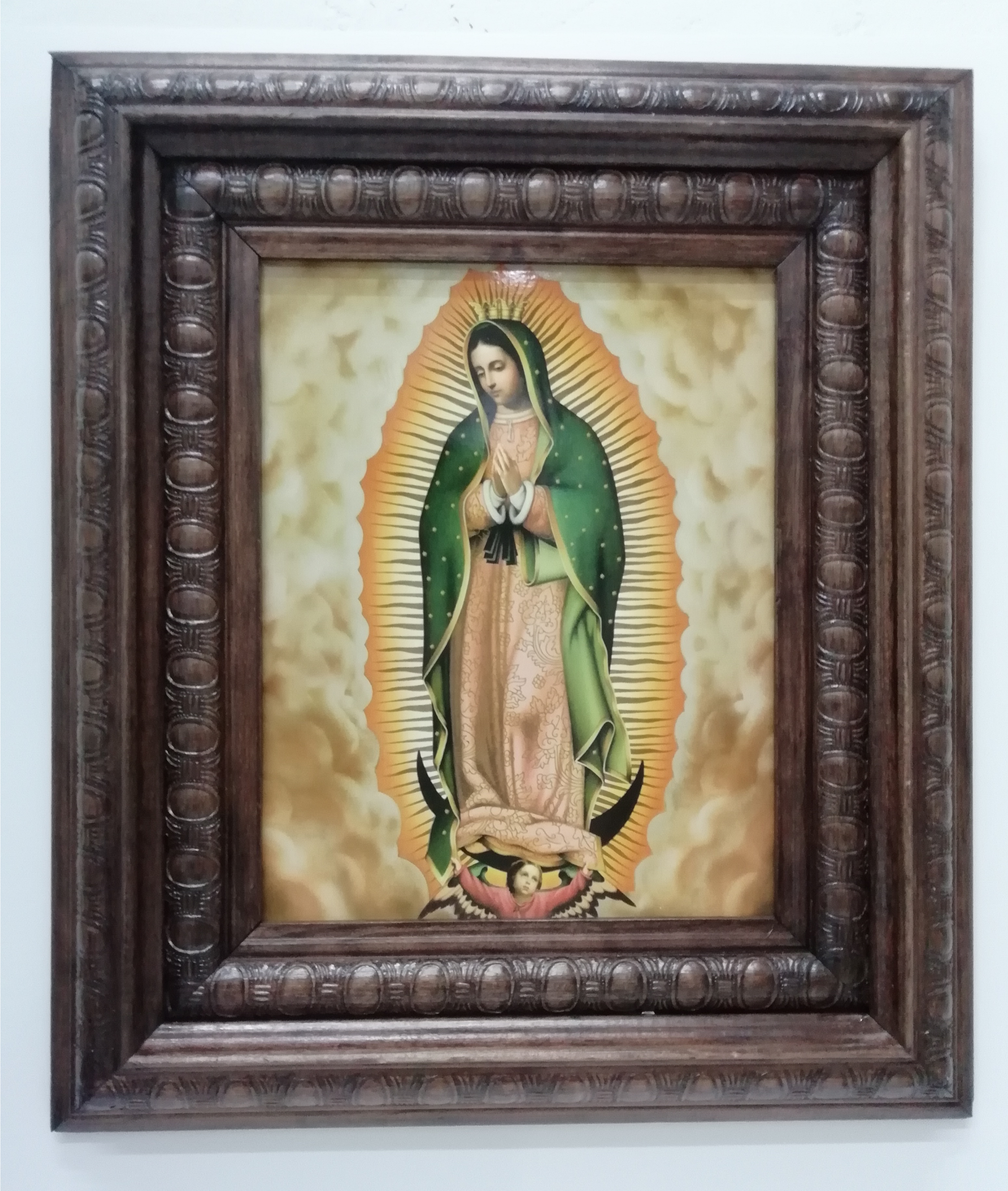 VIRGEN DE GUADALUPE COMPLETA
litografia en marco de madera de pino color caoba 20cm x 25cm - 30cm x 40cm - 40cm x 50cm - 50cm x 70cm

preguntar por existencias.