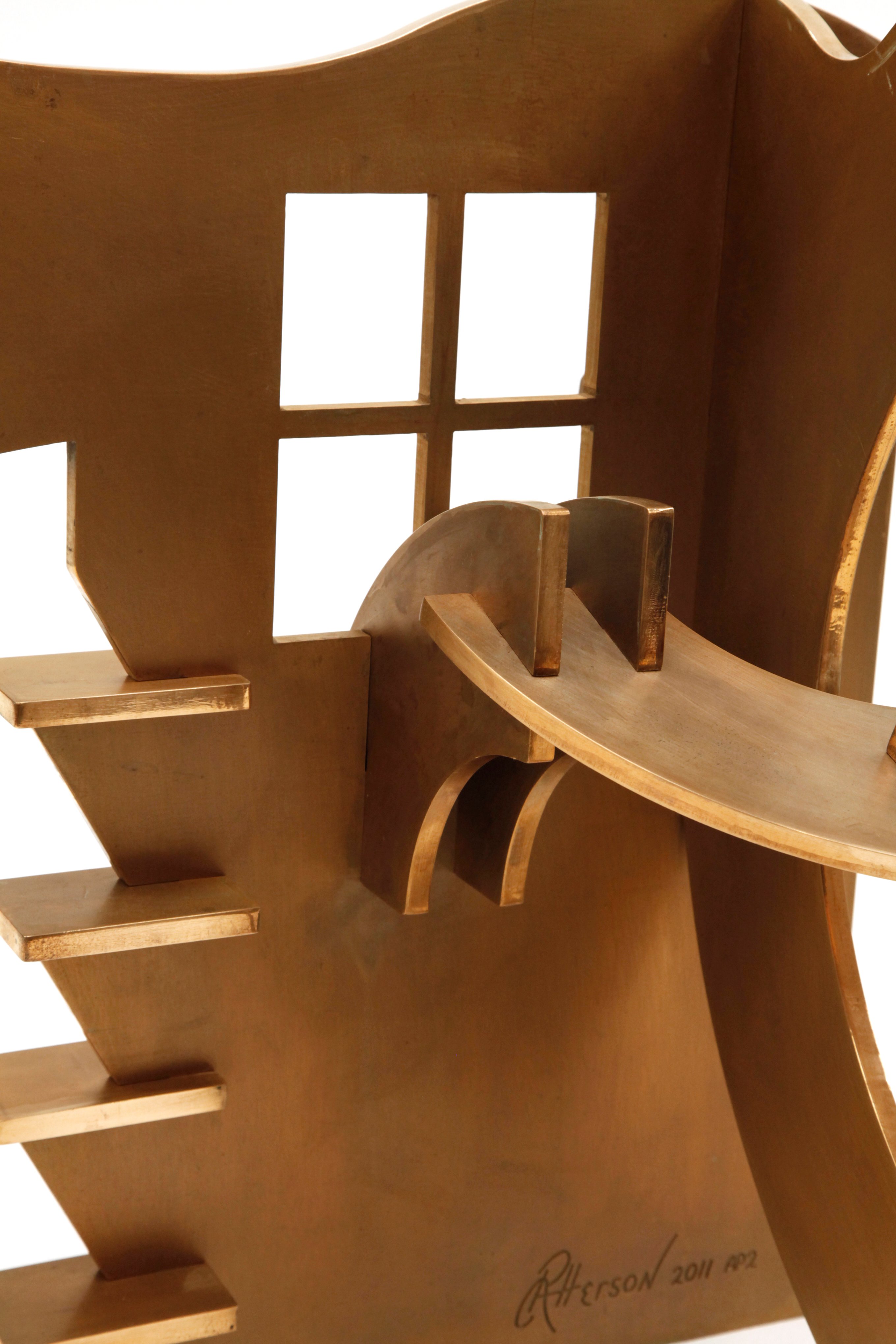 View From Shungo's Window (Detail) - 2011, Fabricated Bronze with Patina, 35” x 31” x 27”
