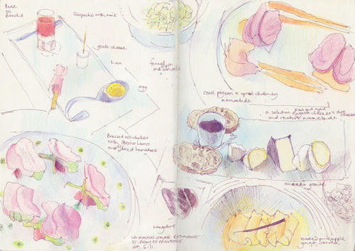 Lunch at La Maison Jaune, St Remy de Provence 29 June 2011
11.5 x 16.5", pen and sepia ink and coloured pencils in Moleskine Sketchbook
See http://travelsketch.blogspot.co.uk/2011/12/lunch-at-la-maison-jaune-st-remy-de.html