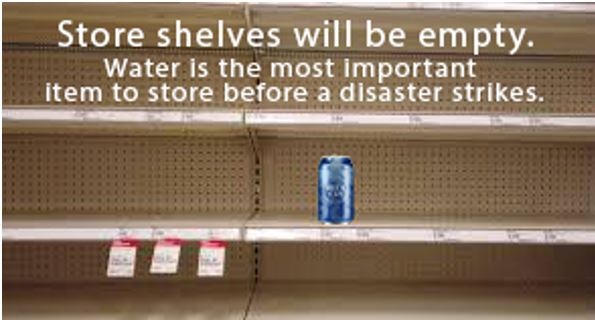 Blue Can Emergency Water - 50 Year Shelf Life - Pallet of 2,400 Cans