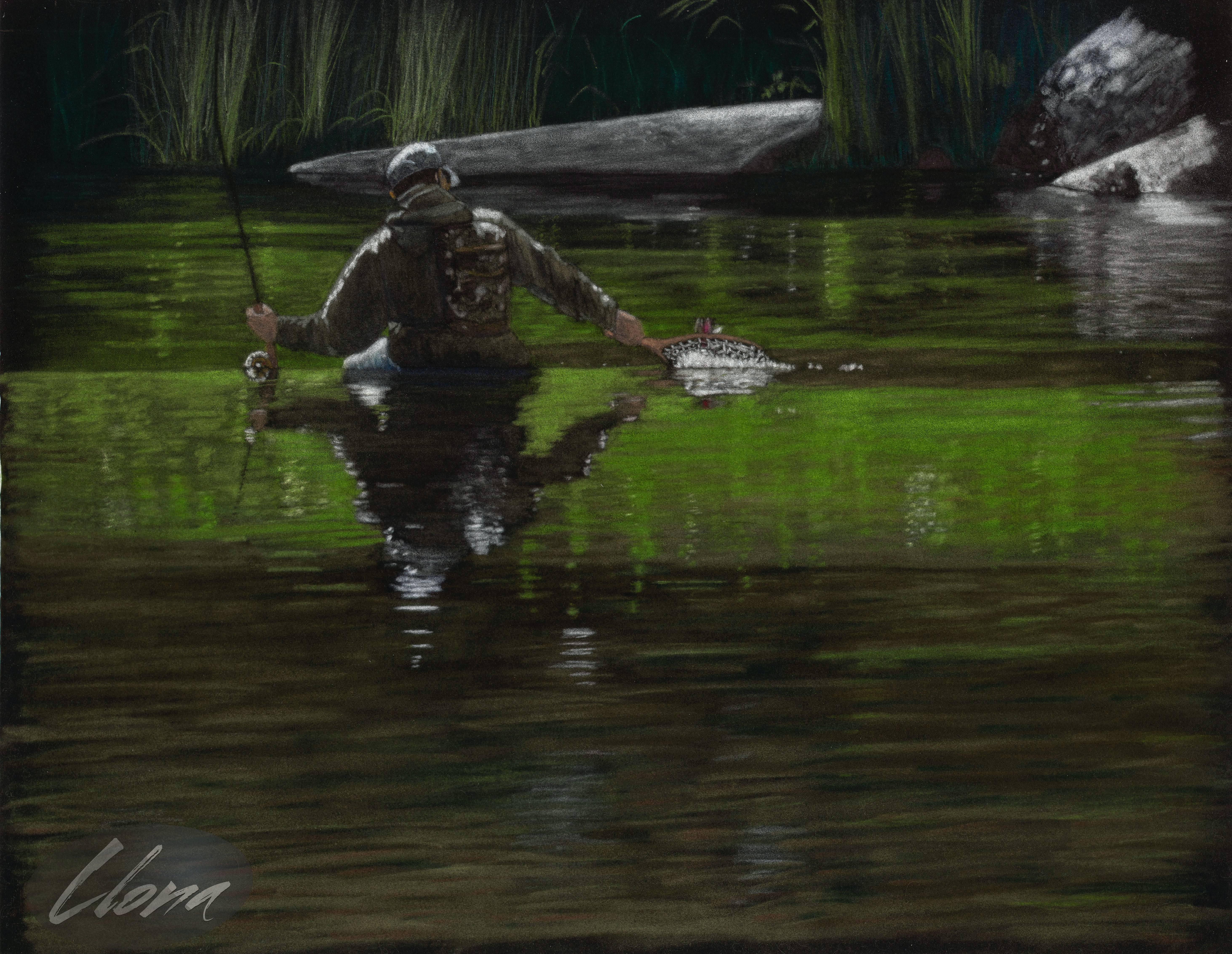 In the Net
Original Pastel Painting
14" x 18"