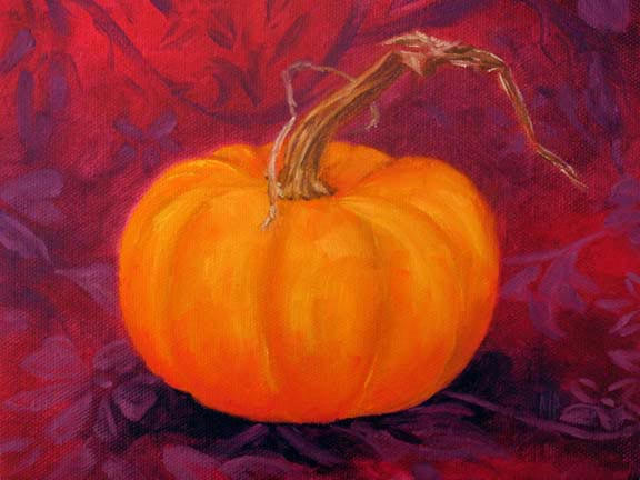 Pumpkin - 6"x8" Oil on Stretched Canvas SOLD