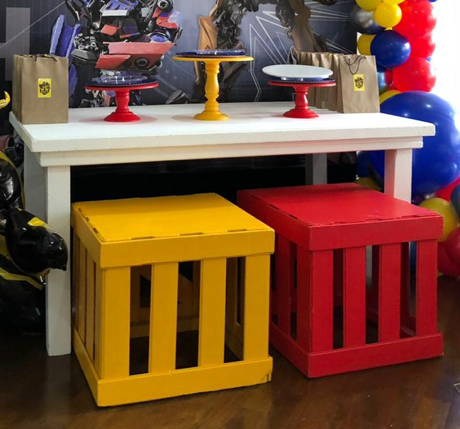 Mesa Rectangular Blanca Mediana Alta
1.60 M x 0.90 M
80cm Alto
Precio de Alquiler
$ 65.000
Guacal Amarillo grande $35.000
Guacal Rojo grande $35.000
Precio de Alquiler
51cm Alto
58cmX54cm