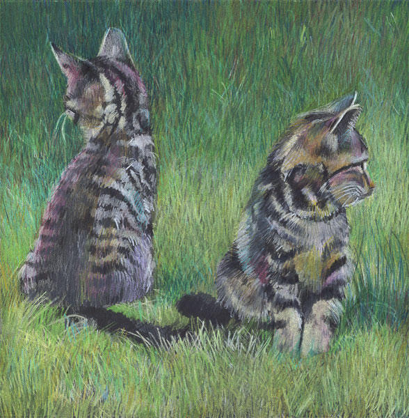 SOFA 2007:  Eyes Left (8" x 8" coloured pencil) £220 - prints now available